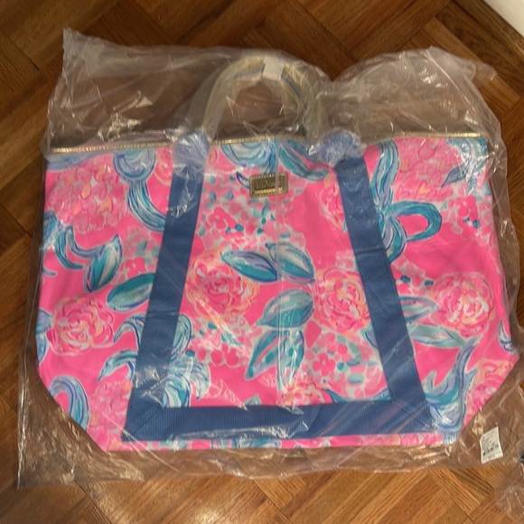 NWT / NIP Lilly Pulitzer Sofina tote Prosecco Pink Pinking Positive reduced - Picture 3 of 5